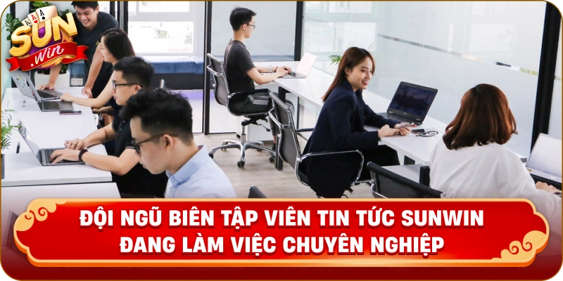 Đội ngũ biên tập viên tin tức Sunwin đang làm việc chuyên nghiệp.